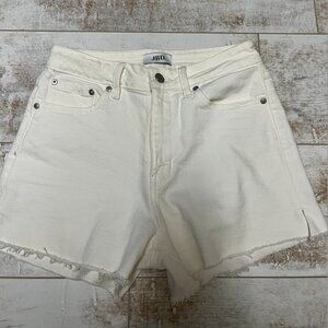 Just Black Denim White Jean Shorts Size Small